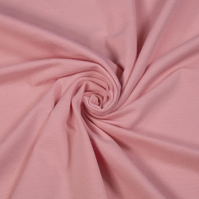 FabricLA 12oz Cotton Spandex Jersey Knit Fabric | Dusty Pink