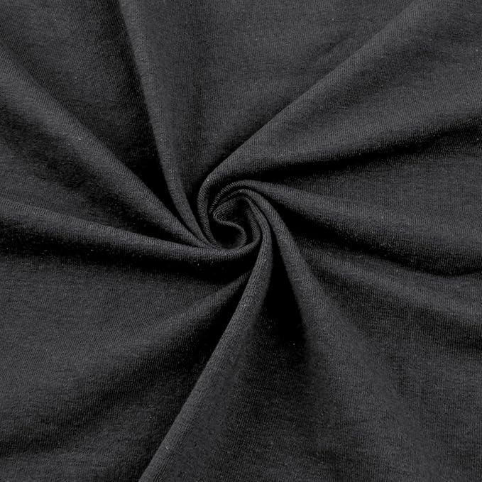 FabricLA 12oz Cotton Spandex Jersey Knit Fabric | Charcoal