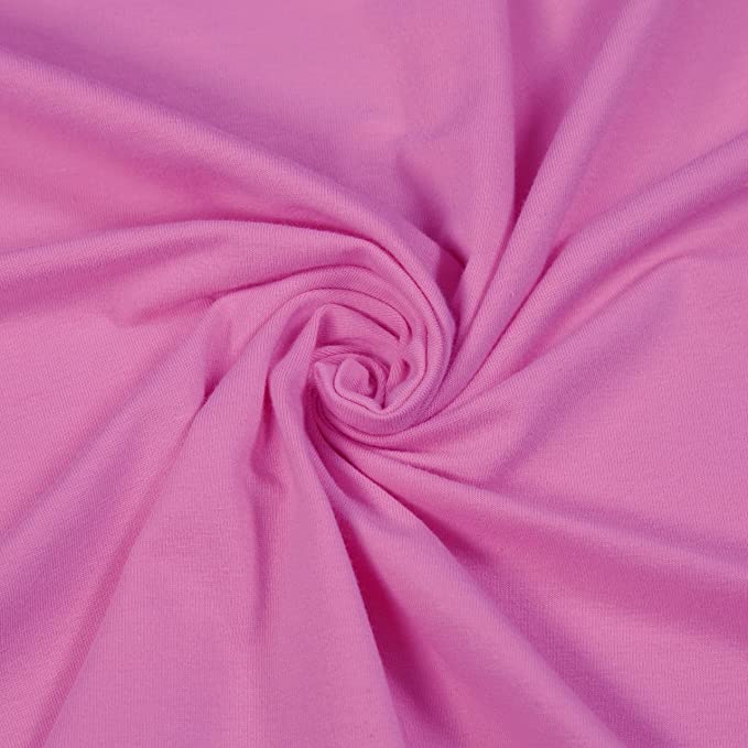 FabricLA 12oz Cotton Spandex Jersey Knit Fabric | Hot Pink - FabricLA.com