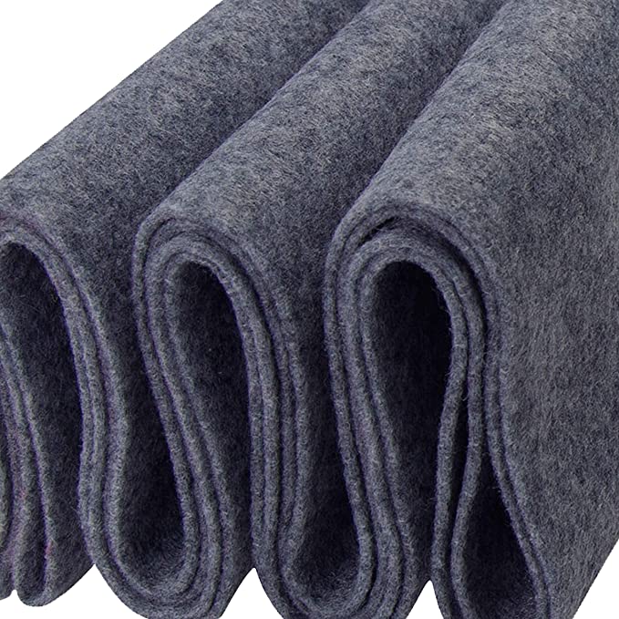 FabricLA Craft Felt Fabric - 18 X 18 Inch Wide & 1.6mm Thick Felt Fabric  - Platinium Grey A59 - Use This Soft Felt for Crafts - Felt Material Pack