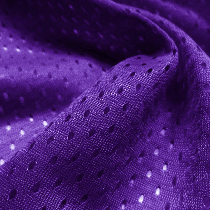 Football Mesh fabric in Purple, 100% polyester, sold by the yard