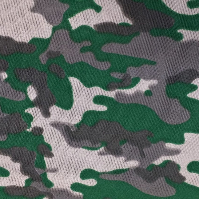 Camouflage Dimple Mesh fabric in Green, sold by the yard