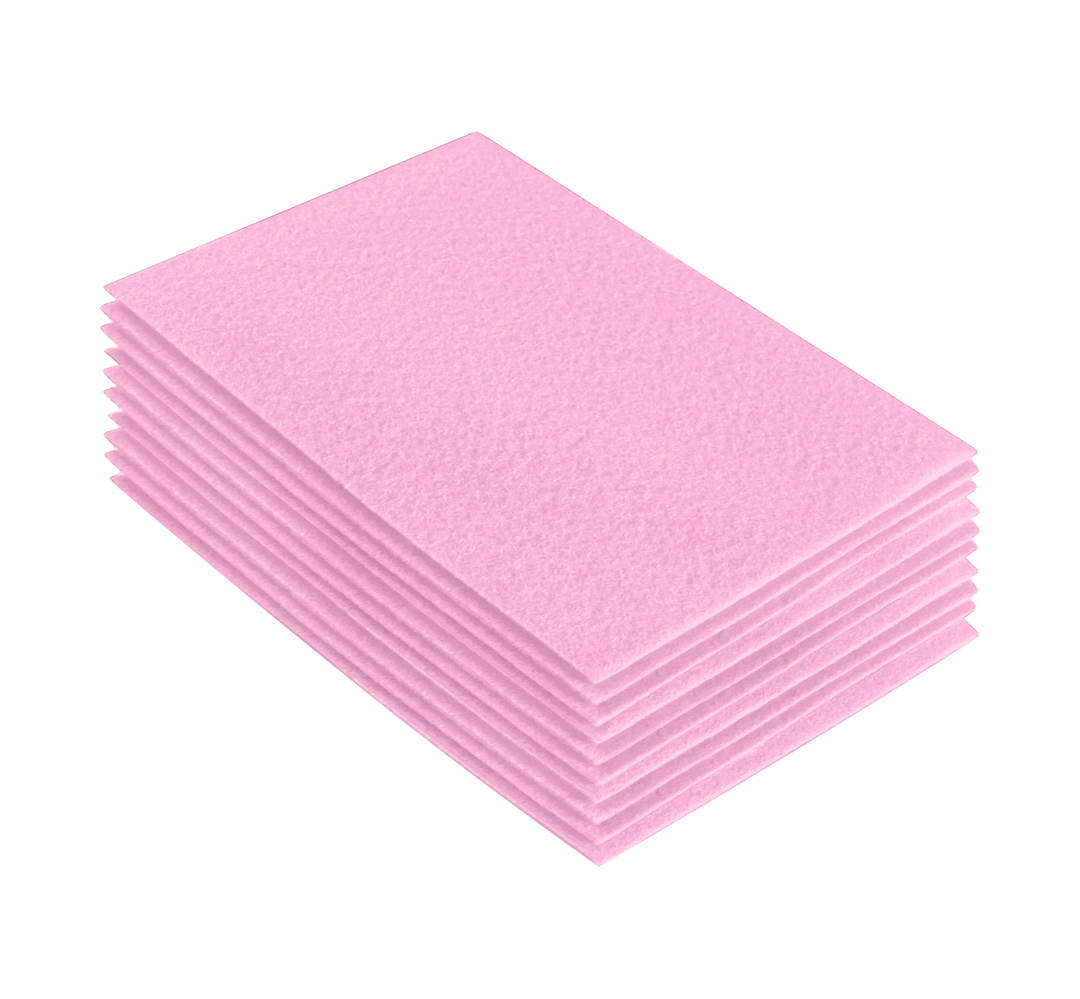 Acrylic Felt 9"X12" Sheet Packs | Baby Pink - FabricLA.com