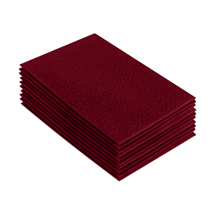 Acrylic Felt 9"X12" Sheet Packs | Dark Red - FabricLA.com