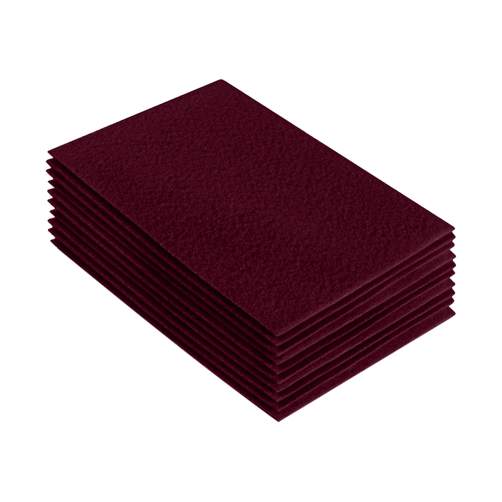 Acrylic Felt 9"X12" Sheet Packs | Burgundy - FabricLA.com