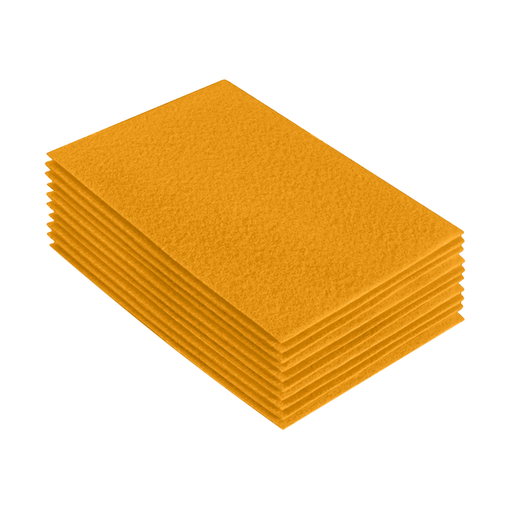 Acrylic Felt 9"X12" Sheet Packs | Gold - FabricLA.com