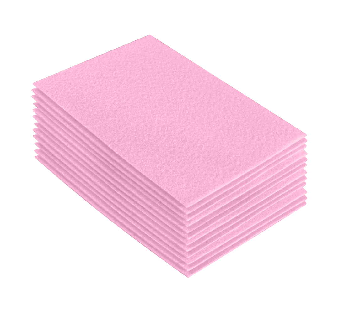 Acrylic Felt 9"X12" Sheet Packs | Baby Pink - FabricLA.com