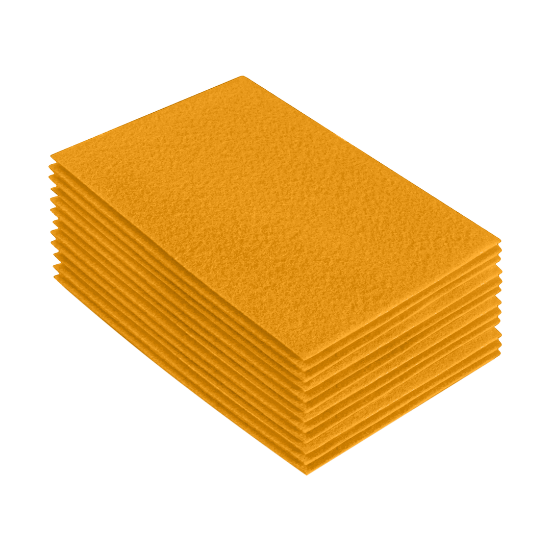 Acrylic Felt 9"X12" Sheet Packs | Gold - FabricLA.com