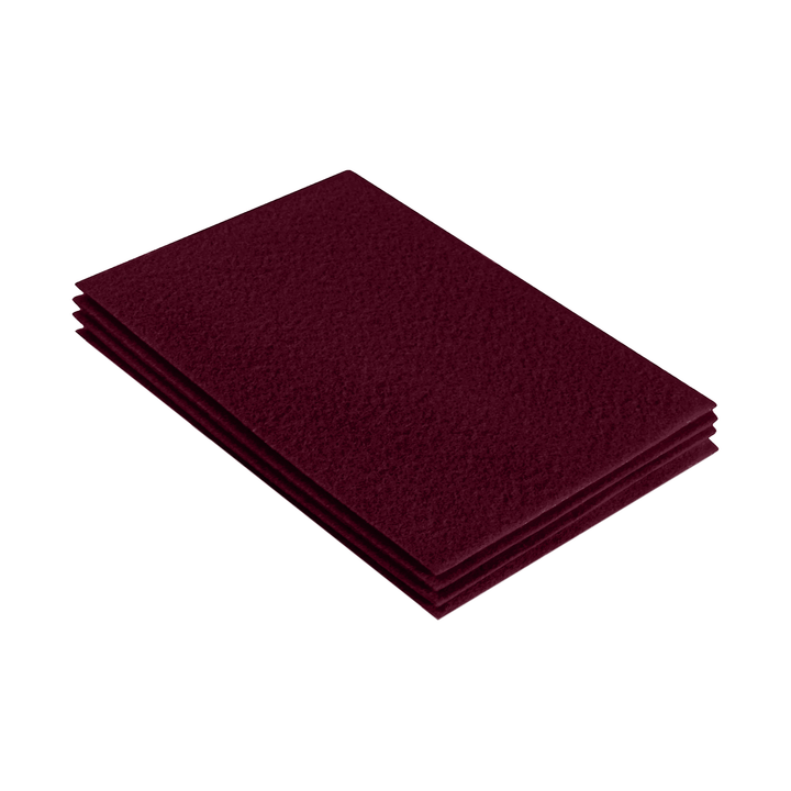 Acrylic Felt 9"X12" Sheet Packs | Burgundy - FabricLA.com