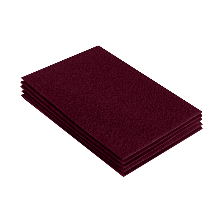 Acrylic Felt 9"X12" Sheet Packs | Burgundy - FabricLA.com