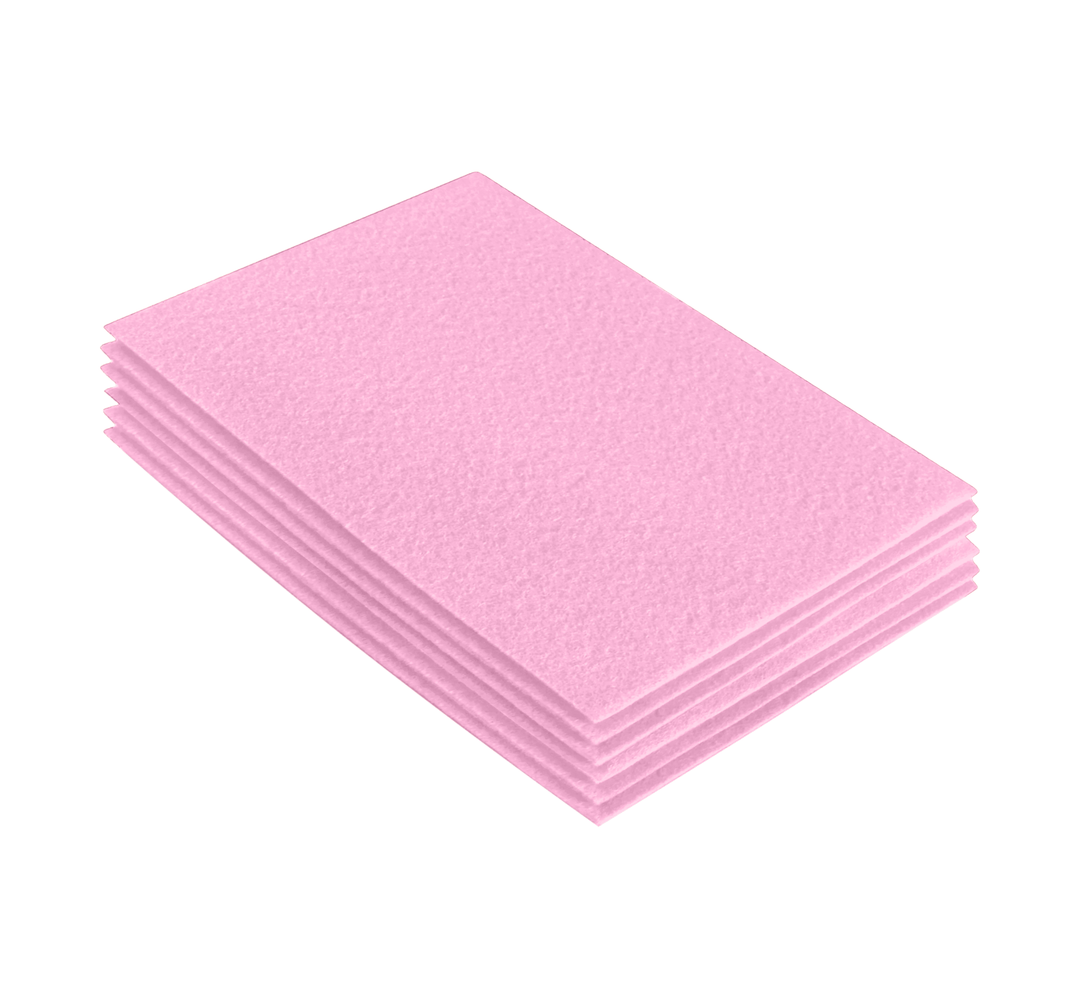 Acrylic Felt 9"X12" Sheet Packs | Baby Pink - FabricLA.com