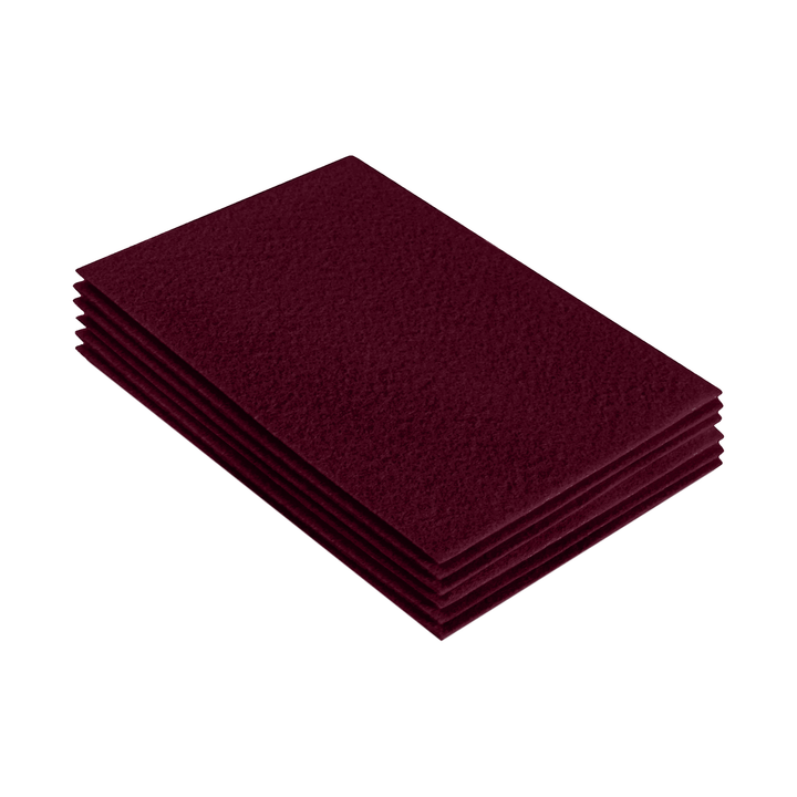 Acrylic Felt 9"X12" Sheet Packs | Burgundy - FabricLA.com