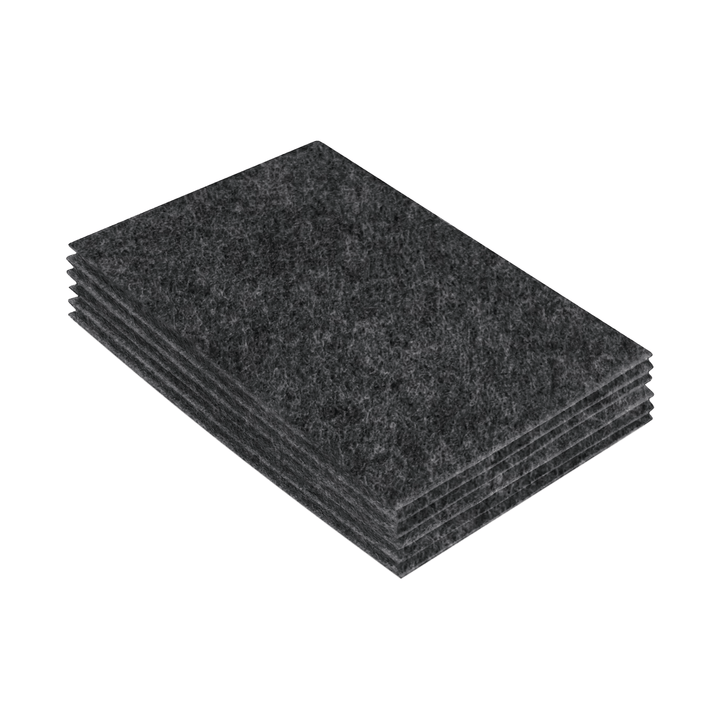 Acrylic Felt 9"X12" Sheet Packs | Charcoal - FabricLA.com