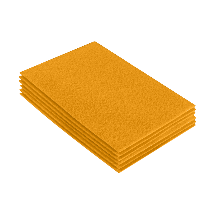 Acrylic Felt 9"X12" Sheet Packs | Gold - FabricLA.com