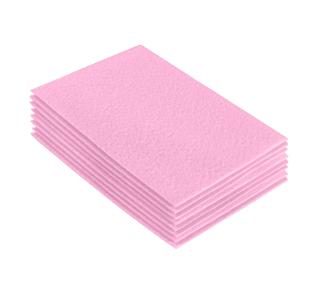 Acrylic Felt 9"X12" Sheet Packs | Baby Pink - FabricLA.com