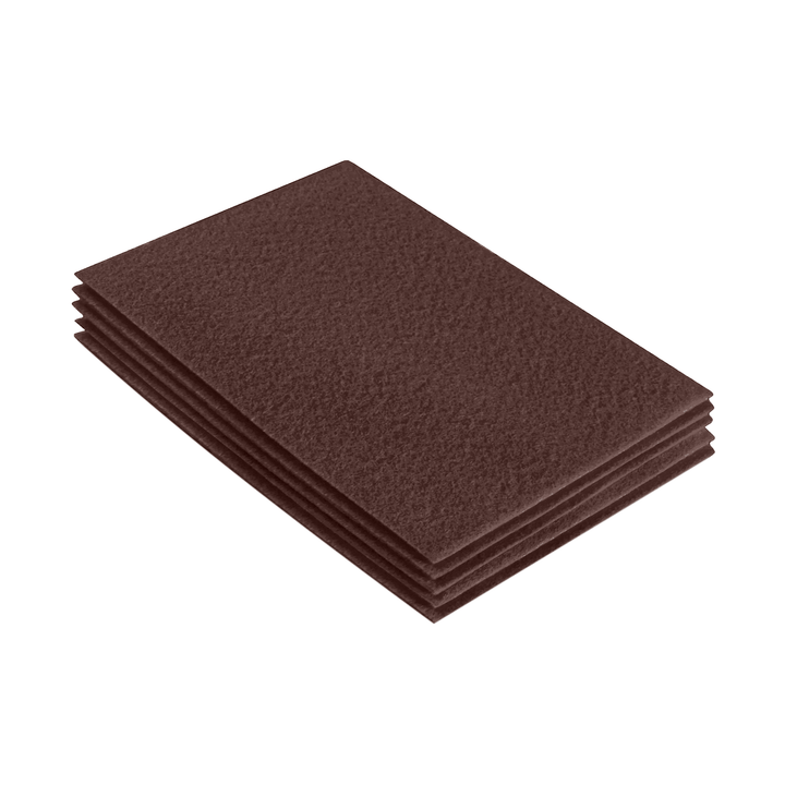 Acrylic Felt 9"X12" Sheet Packs | Brown - FabricLA.com