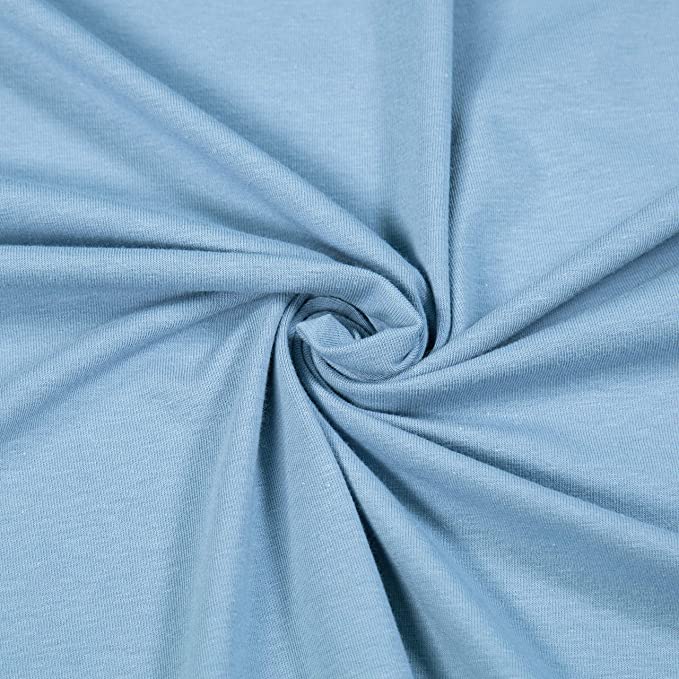 10 oz cotton spandex jersey swatch - Dusty Blue
