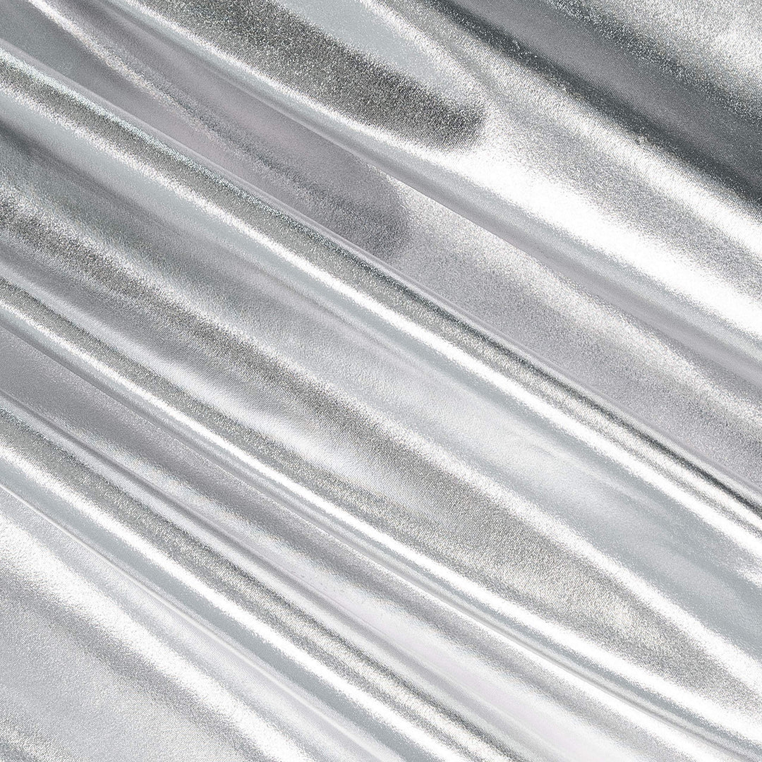 Metallic Foil Lame Spandex Knit Fabric | 4-Way Stretch