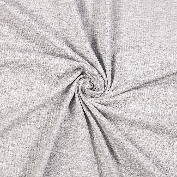 FabricLA 12oz Cotton Spandex Jersey Knit Fabric | Heather Gray