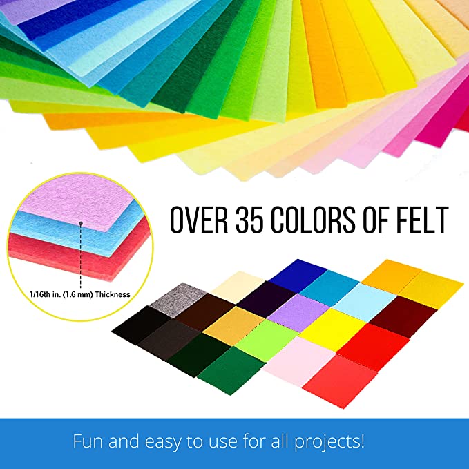 Acrylic Felt Craft Sheet Packs | Heather Gray - FabricLA.com