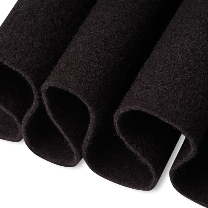 FabricLA Black Acrylic Felt Fabric - 160gms/sq. Yd - 72" Wide | 1.6mm Thick by the Yard - Perfect for Timeless Crafts and Sleek Decor