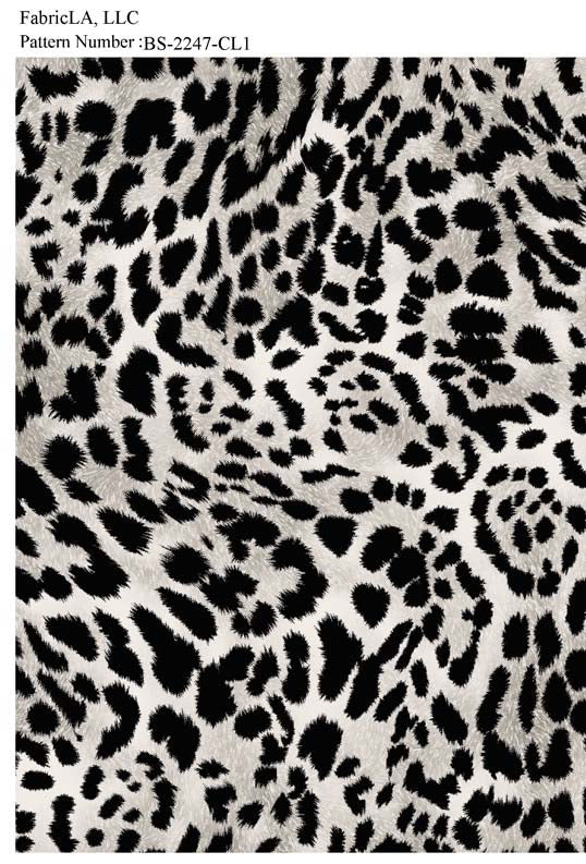 Printed fabric – gray leopard print – pattern BS-2247-CL1 | FabricLA