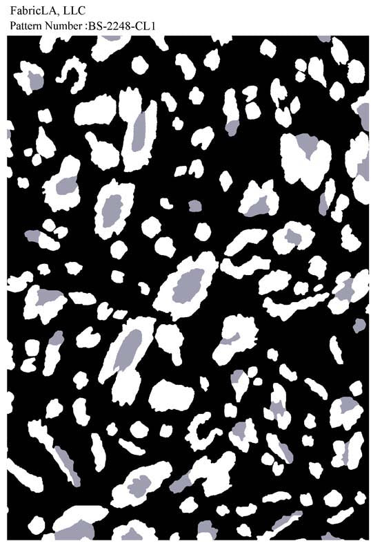 Printed fabric – black and white spots – pattern BS-2248-CL1 | FabricLA