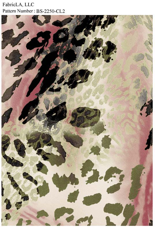 Printed fabric – olive leopard print – pattern BS-2249-CL2 | FabricLA