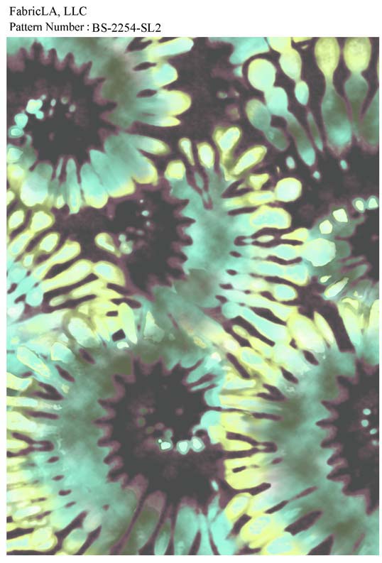 Printed fabric – green spiral tie-dye – pattern BS-2254-SL2 | FabricLA