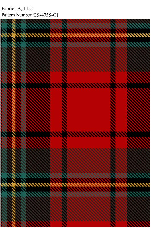 Christmas fabric print – red and green tartan plaid – pattern BS-4745-C1 | FabricLA
