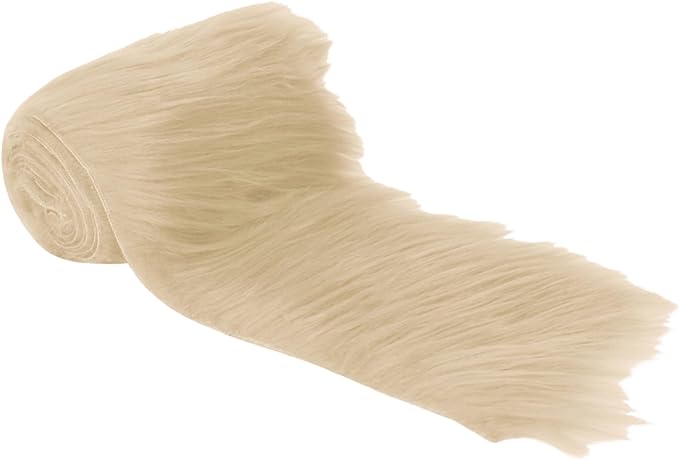Faux Fur Fabric Trim in a roll, soft and fluffy texture ideal for DIY costume crafts.