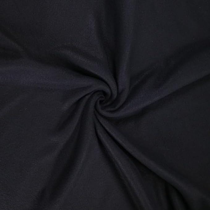 Anti-pill polar fleece fabric by the yard in black – 60 inch wide