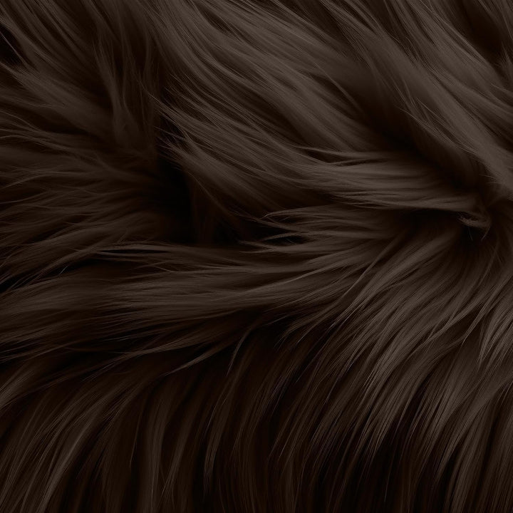 Round Shaggy Faux Fur Fabric - 40 inches Diameter - Circular Fluffy Faux Fur for Home Decor