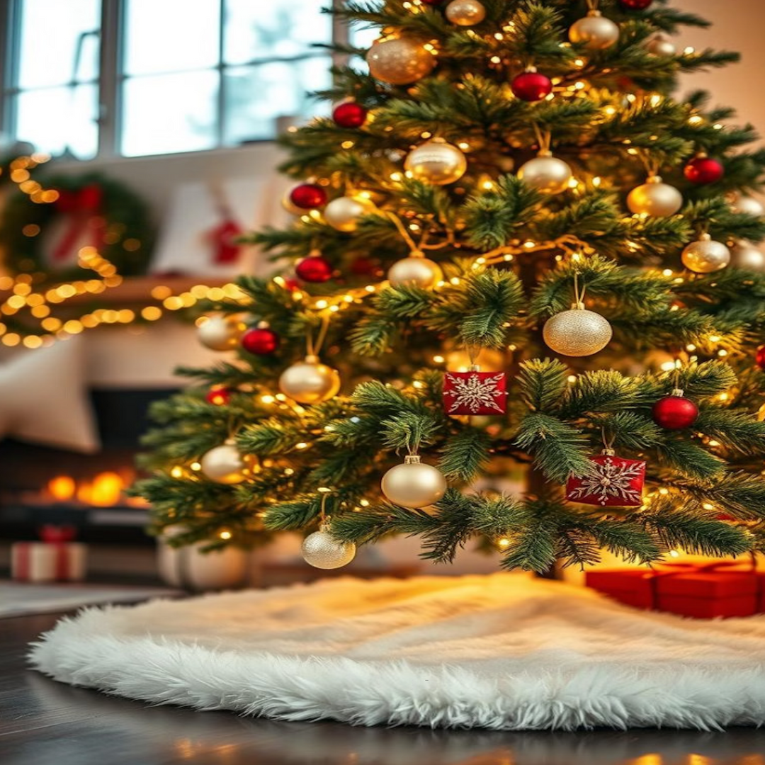 Christmas Tree Skirt White