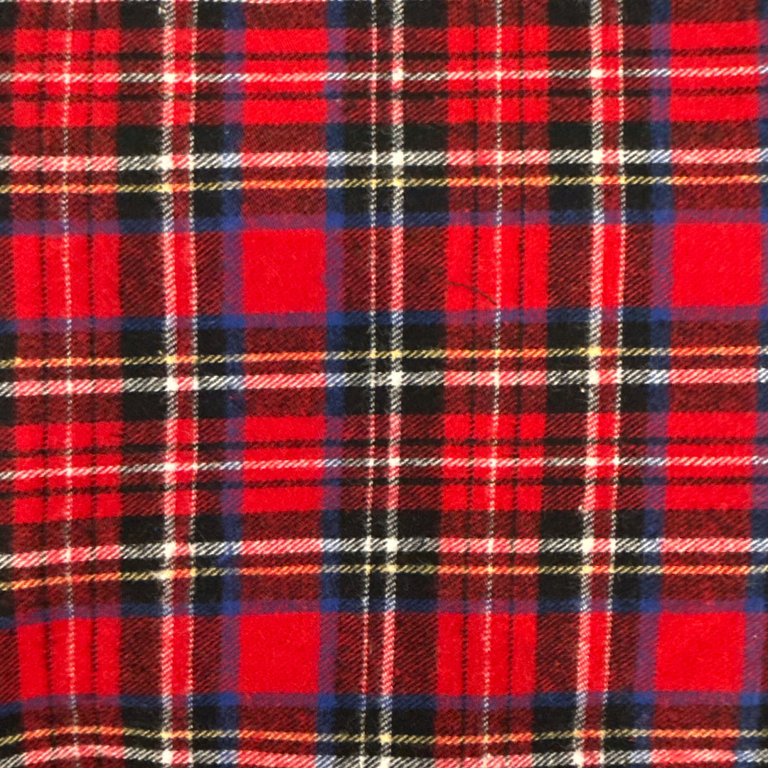 Fireside Cabin Plaid cotton flannel fabric by FabricLA — soft 5oz, 60 inches wide, Style 16.