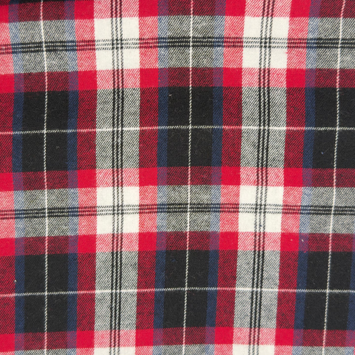 Starlit Timber Plaid cotton flannel fabric by FabricLA — soft 5oz, 60 inches wide, Style 21.