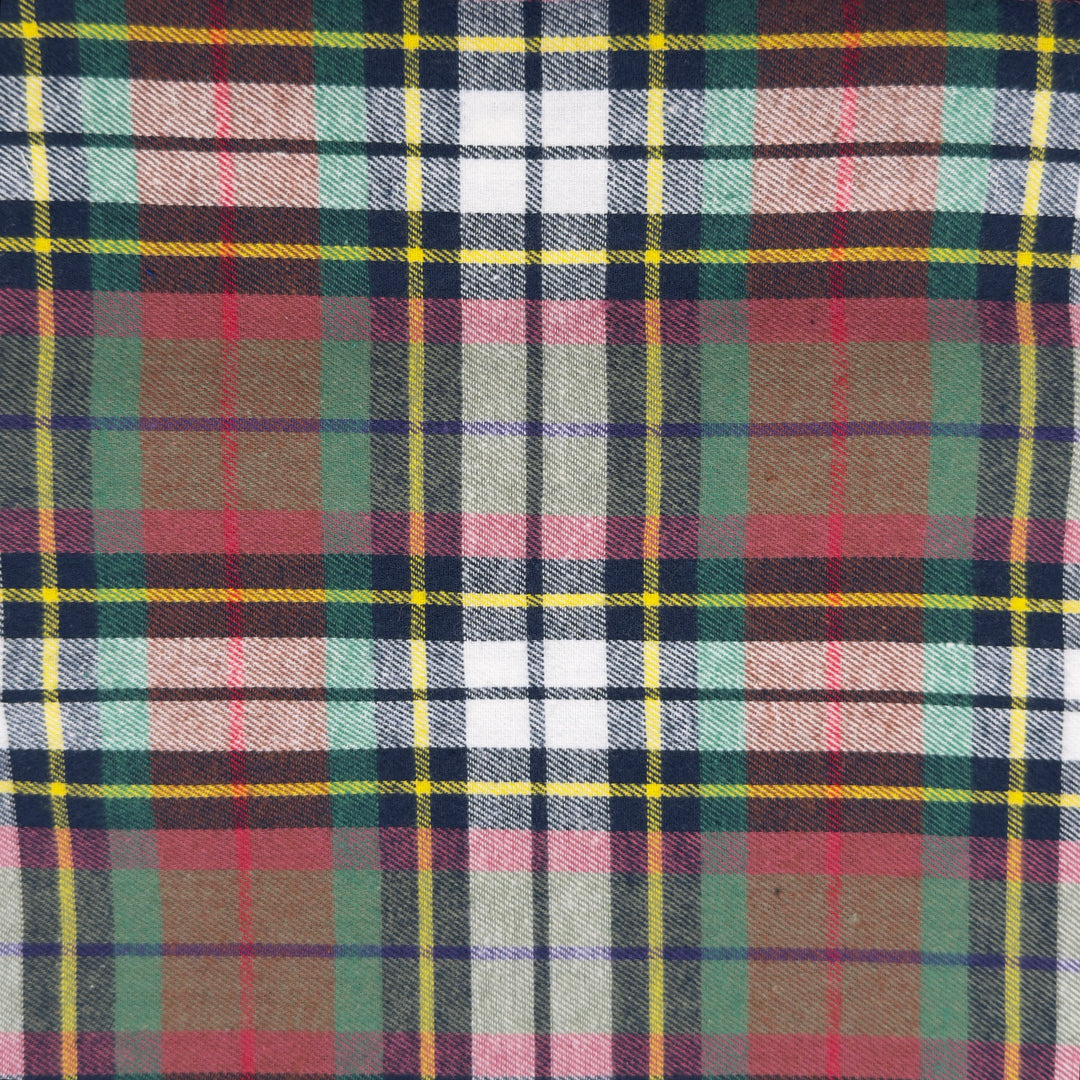 Redford Meadow Plaid cotton flannel fabric by FabricLA — soft 5oz, 60 inches wide, Style 11.
