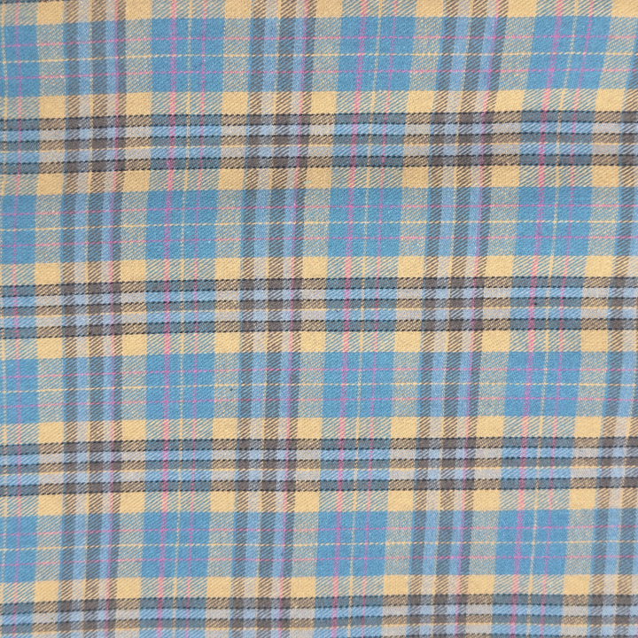 Laguna Sands Check cotton flannel fabric by FabricLA — soft 5oz, 60 inches wide, Style 14.