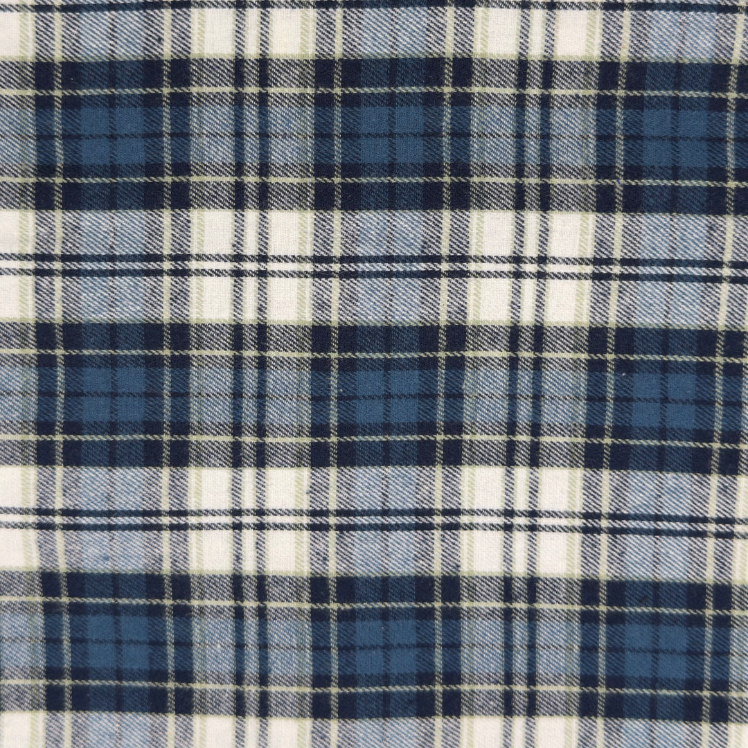 Pacific Grove Plaid cotton flannel fabric by FabricLA — soft 5oz, 60 inches wide, Style 10.