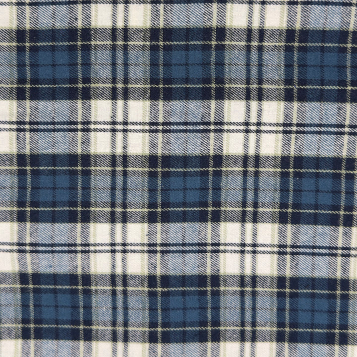 Pacific Grove Plaid cotton flannel fabric by FabricLA — soft 5oz, 60 inches wide, Style 10.