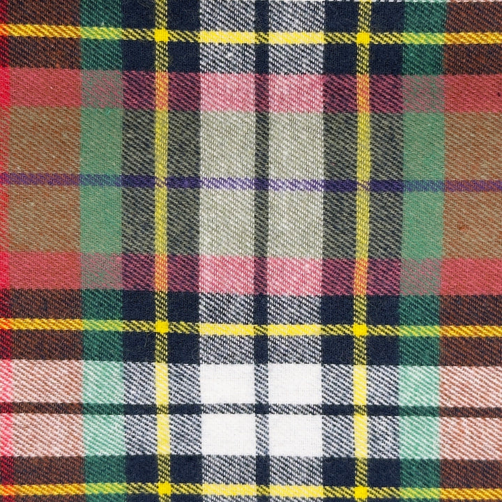 Plaid fabric with multicolor pattern