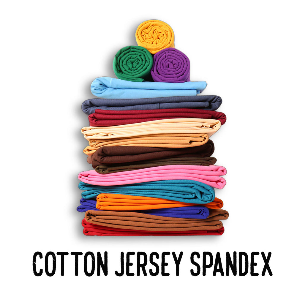 FabricLA 10 oz Cotton Spandex Jersey Fabric – Soft, Stretchy Knit Fabric for T-Shirts and Apparel
