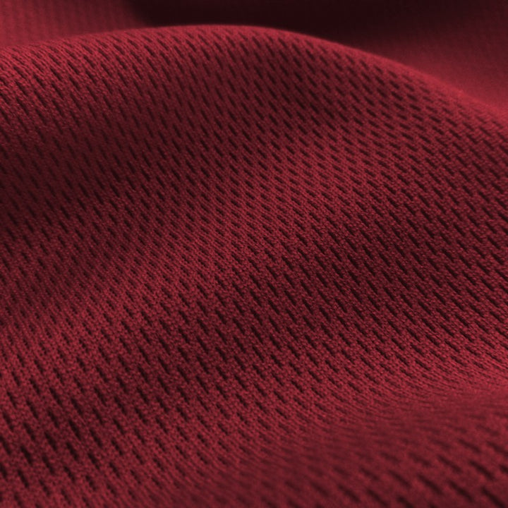 Dimple Mesh (Bird's Eye) fabric in Burgundy, sold by the yard