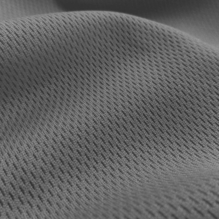 Heavy Dimple Mesh (Bird's Eye) fabric in Charcoal, sold by the yard