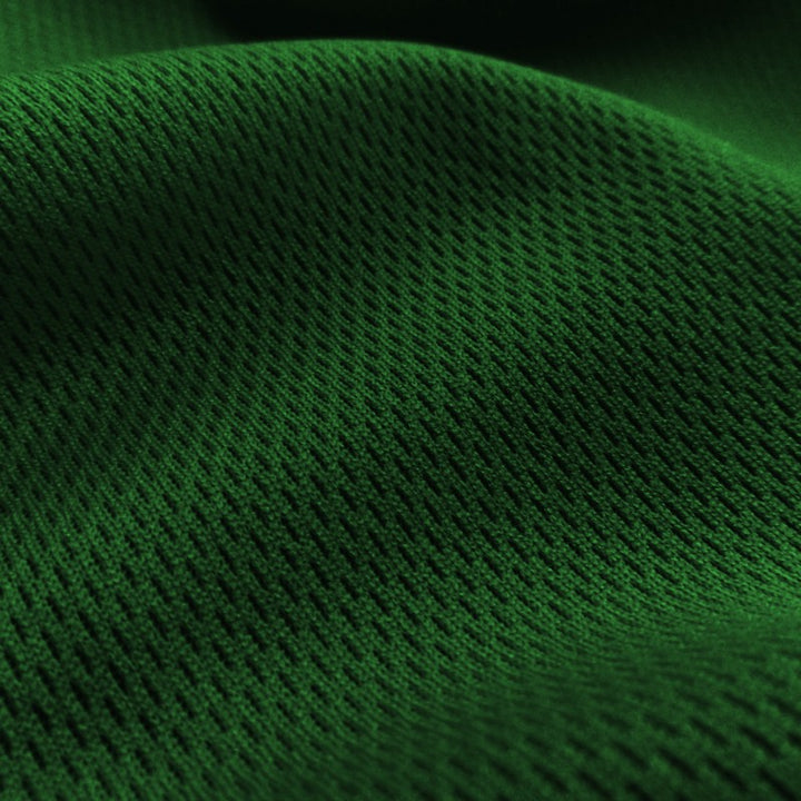 Heavy Dimple Mesh (Bird's Eye) fabric in Hunter Green, sold by the yard
