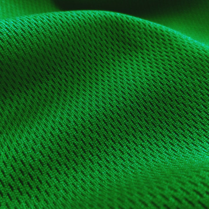 Dimple Mesh (Bird's Eye) fabric in Kelly Green, sold by the yard
