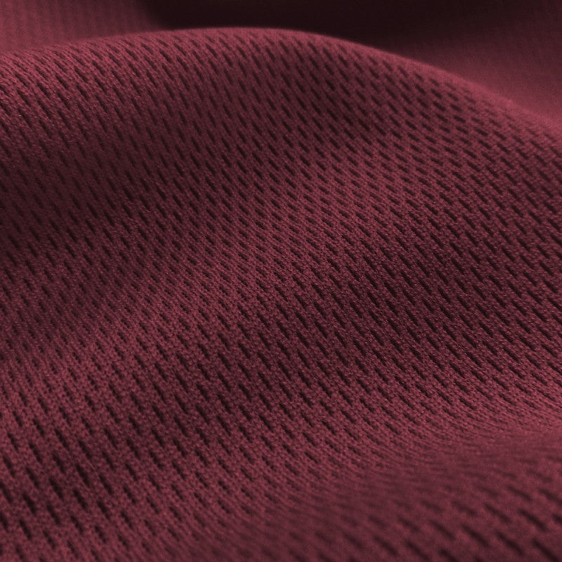 Dimple Mesh (Bird's Eye) fabric in Maroon, sold by the yard