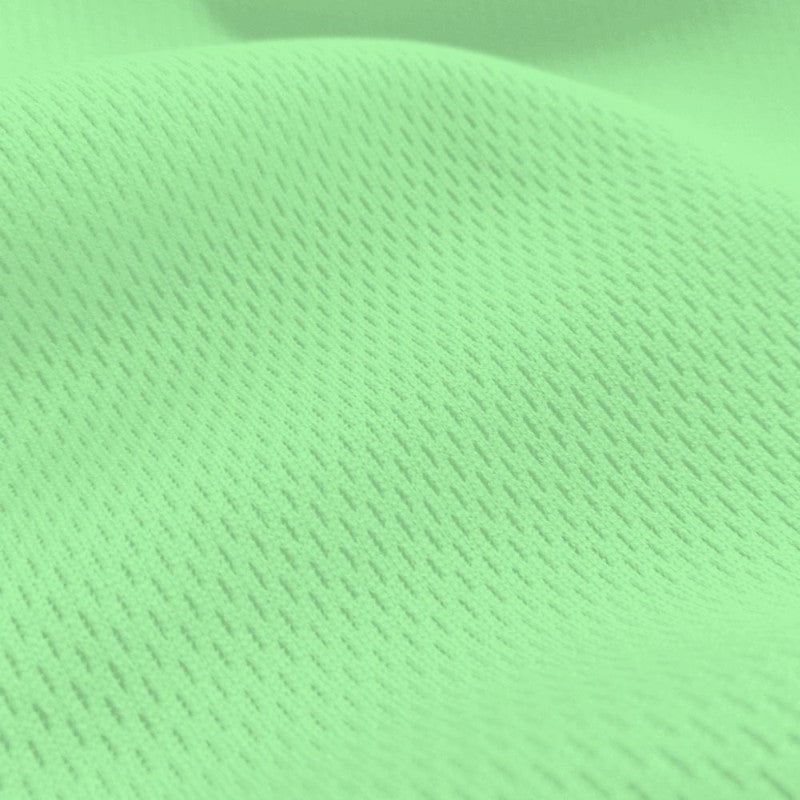 Dimple Mesh (Bird's Eye) fabric in Mint, sold by the yard