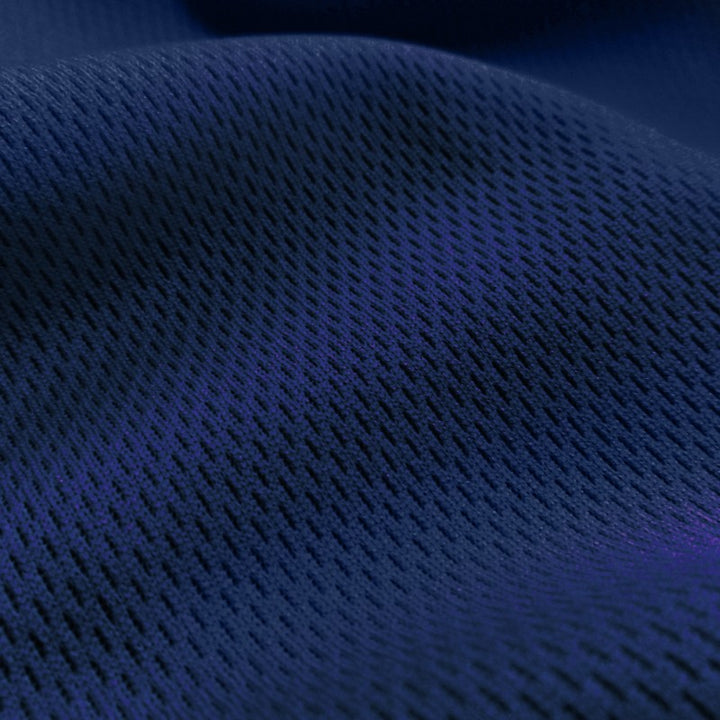 Dimple Mesh (Bird's Eye) fabric in Navy, sold by the yard