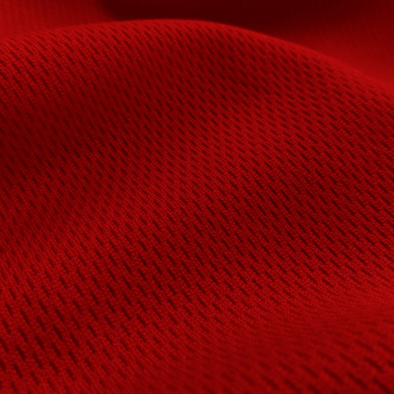 Dimple Mesh (Bird's Eye) fabric in Red, sold by the yard